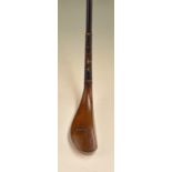 Fine and early Patrick Leven longnose light stained fruit wood short spoon c1860 – stamped Patrick