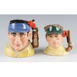 Two Royal Doulton ‘The Golfer’ Character Jugs D7064 modelled by David Biggs and D6865 modelled by