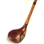 Rare Cosby patent driver: with patent split cane shaft with decorative woven neck whipping one piece