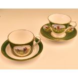 Spode Ceramic ‘Teeing Off’ Hand Painted Golf Series Cup and Saucer with 19th c golfer scenes with