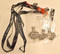 Ice Hockey - 3x 2014 Stanley Cup Final Lanyards each with a pin badge attached