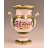 Spode Ceramic Limited Edition Hand Painted Golf Series James II period Design Twin Handled Vase with
