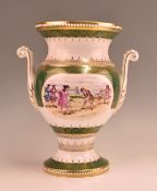 Spode Ceramic Limited Edition Hand Painted Golf Series James II period Design Twin Handled Vase with