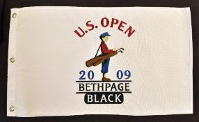 2009 US Open Golf Championship white pin flag – played at Beth Page Black won by Lucas Glover –