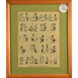 H M Bateman humorous sequences of golfing sketches print – titled “Medal Day; Or, The Perfect