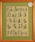 H M Bateman humorous sequences of golfing sketches print – titled “Medal Day; Or, The Perfect