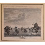 Van de Velde, Adriaen (1635-1672) after – titled “Les Amusemens de L’Hiver” original print