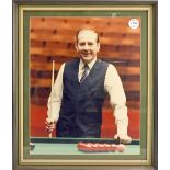 Snooker - Rex Williams Colour Print measures 52x62cm approx. framed