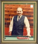 Snooker - Rex Williams Colour Print measures 52x62cm approx. framed