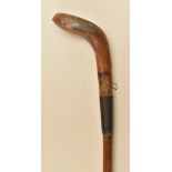 J Sherlock Oxford “Special” Sunday golf scare head walking stick - with good clear makers oval stamp