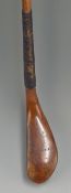 Fine and early T Morris St Andrews light stained beech wood longnose rare left handed play club