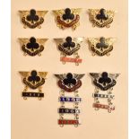 Belle Vue Speedway Enamel Badges 1946-1968 consisting of gold and silver coloured examples, 3x 46,