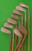 Cross section of irons in need of refurbishment (9) – makers incl Gibson, Glasgow Golf Co, Geo