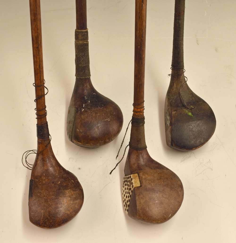 3x left hand socket neck woods and a scare neck wood (4) - Harry Vardon Scare neck driver and 3