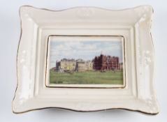 Bill Waugh GolfRoyal English Porcelain Dish with ‘The Royal & Ancient Clubhouse St Andrews’ and