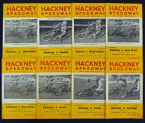 Collection of Hackney Speedway programmes from 1963 to 1974 (58) - to include 1963 x24 - 1st