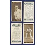 1928/29 Ogden’s Australian Test Cricketers Cigarette Cards complete set of 36, generally appears