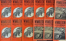 Collection of Wimbledon Speedway Programmes from 1959 to 1973 (70) – 4x ‘59 including The World