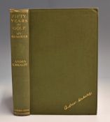 Kirkaldy, Andra - “Fifty Years of Golf: My Memories” 1st ed 1921 in the original green and gilt