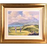 Sloan, Hamilton (Irish b.1954 Belfast) – Royal County Down Golf Course - original acrylic oil on