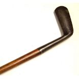 Original Sunday Golf Walking Stick – fitted with smf convex duplex putter head handle – c/w brass