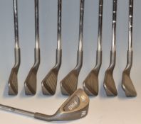 Set of unused Karsten MFG Corp Ping 11 black spot golf irons – no. 3-PW fitted with original ZZ