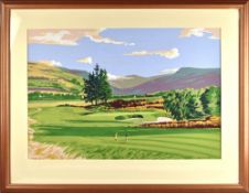 Reed, Ken – Gleneagles original gouache golf artwork for set of ltd ed prints - “The 1st Hole on The