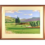 Reed, Ken – Gleneagles original gouache golf artwork for set of ltd ed prints - “The 1st Hole on The