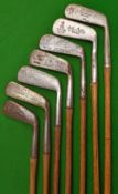 7x assorted blade putters - J Bremner Concentric back blade, Spalding Anvil “R Model “Putting cleek,