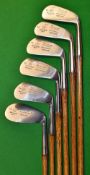 Fine Set of R Forgan St Andrews Gold Medal Rustless match set of golfing irons (6) – to incl 2, 3,