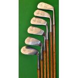 Fine Set of R Forgan St Andrews Gold Medal Rustless match set of golfing irons (6) – to incl 2, 3,