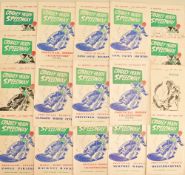 1963/64 Cradley Heath Speedway Programme Selection includes 1-22, no 9 and 10 are poor, Grand