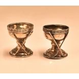 Two Hallmarked Silver Dunlop Hole in One Golf Ball Cups both hallmarked Birmingham for 1929 and