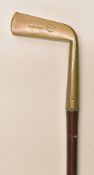 Rare and early Reid and Laidlaw Edinburgh Pat Sunday golf walking stick c1890 - with brass blade