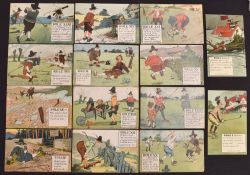 Collection of Crombie ‘The Rules of Golf’ Series postcards (20) – most postally used with