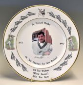 Sir Richard Hadlee 1973-1990 New Zealand Commemorative Cricket Plate limited edition made by Grafton