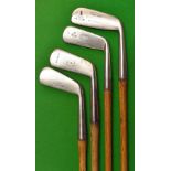 Collection of 4 straight blade metal head putters - Ben Sayers Craig Model; G Ferrier Burntisland