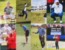 Collection of Golf Winners signed large colour photographs (10) – Chris Paisley with his trophy,