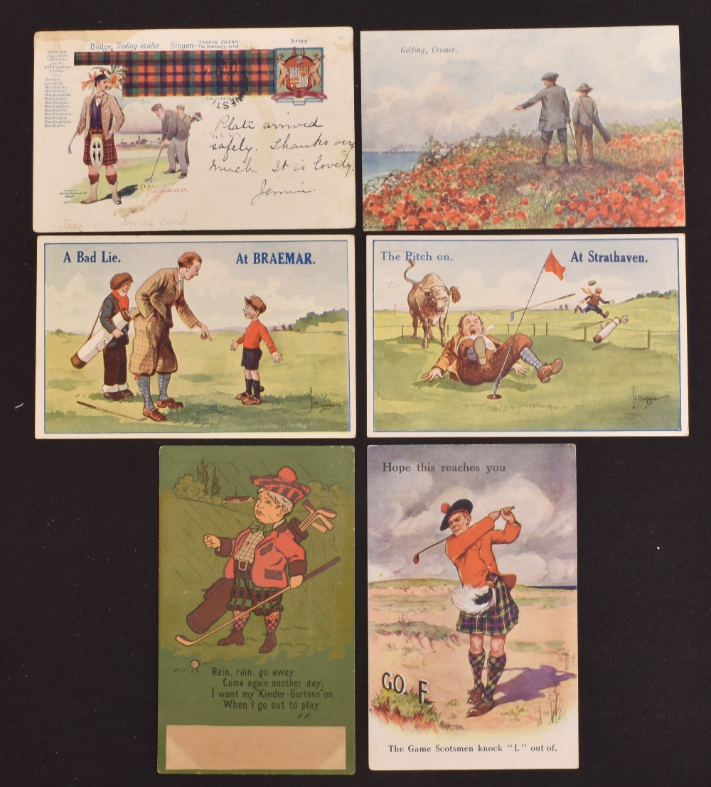 Collection of Scottish, Irish and Welsh humour related golfing postcards (14) – incl designs by L - Image 2 of 2