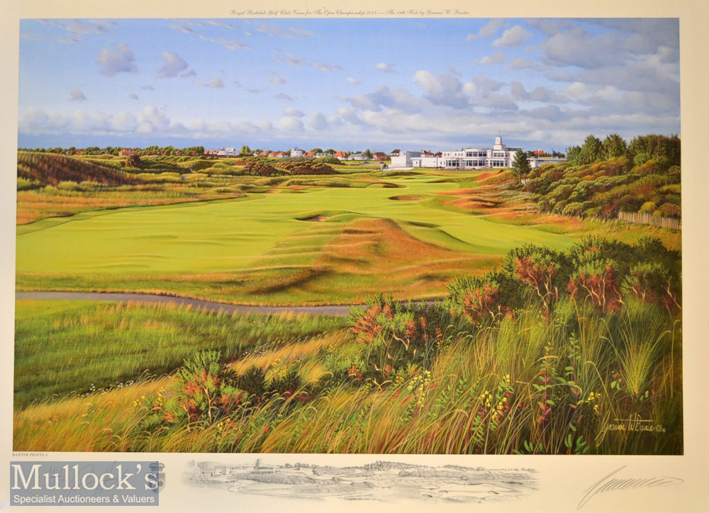 Graeme Baxter and Padraig Harrington signed Open Golf Championship ltd ed colour golf print - 2008