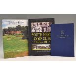 Collection of English Centenary/History Golf Club books from 1890s onwards one signed (3) - York