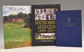 Collection of English Centenary/History Golf Club books from 1890s onwards one signed (3) - York