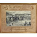 Brown, Michael - original 1900 Life Association of Scotland calendar - mounted with “Match at