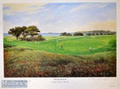 John McNulty and Christy O’Connor Jr signed ltd ed colour golf print - titled “Portmarnock - Evening