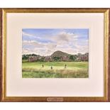 Reed, Ken – North Berwick West Links original golfing watercolour - titled “Sea - 2nd Green” - image