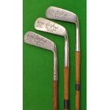 3x original Spalding Kro-flite Robert T Jones Calamity Jane putters – 2x with face markings and