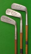 3x original Spalding Kro-flite Robert T Jones Calamity Jane putters – 2x with face markings and