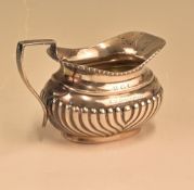 Irish hallmarked silver presentation golfing jug body having gadrooned decoration engraved ‘H.G.C