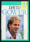 Dave Gower Signed Cricket Publication signed to the front ‘To Richard, Best Wishes David Gower’ in