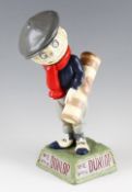 Later original Dunlop Caddy golf ball advertising figure – lightweight hollow cast mounted on